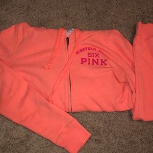 peach PINK zip up